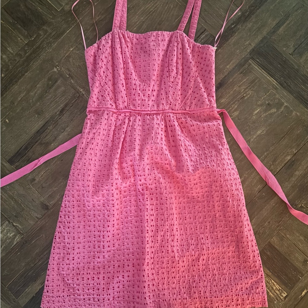 crown & ivy Hot Pink Eyelet Sundress
